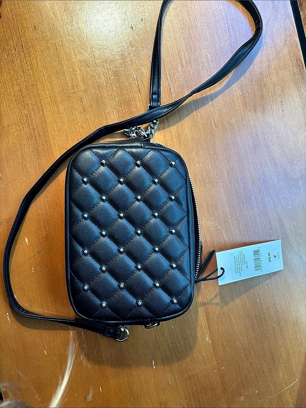 Rebecca Minkoff Studded Dome Quilt Crossbody Studded Quilted Crossbody in Black